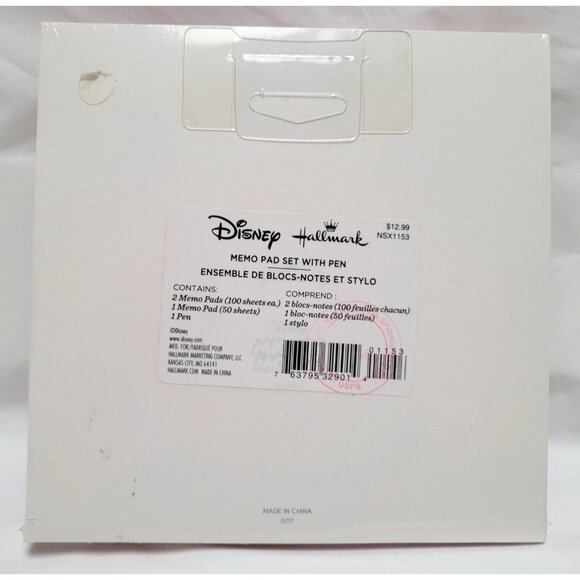Vintage Disney Hallmark Minnie & Mickey Mouse Memo Pad Set Missing Pen NOS - Picture 6 of 7